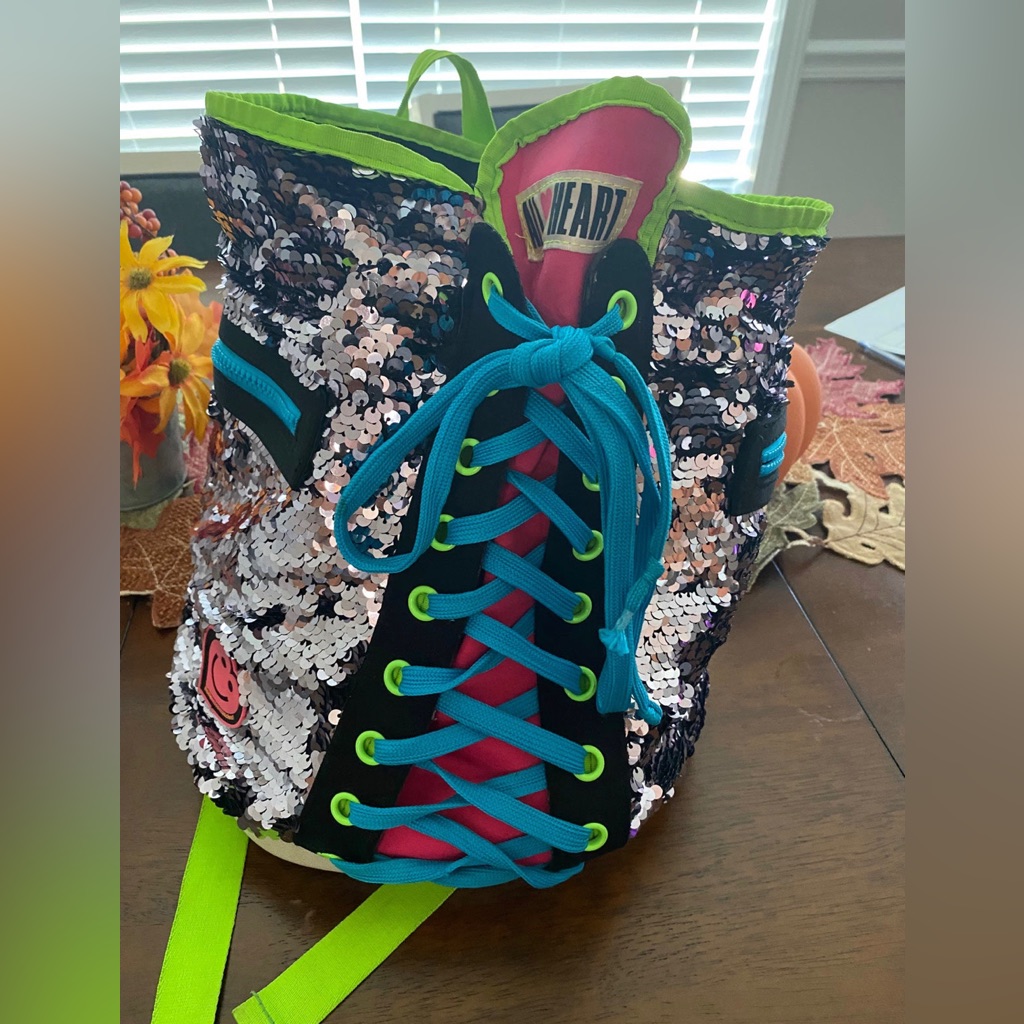Littlemissmatched "Disco, Rave" Sneaker Backpack/Purse.